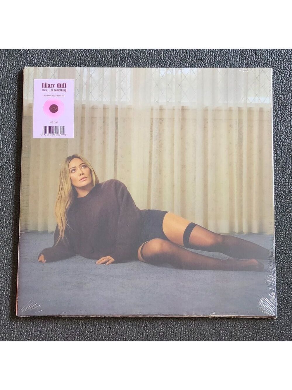 *SIGNED* Hilary Duff Luck Or Something Pink Vinyl LP Autographed Card